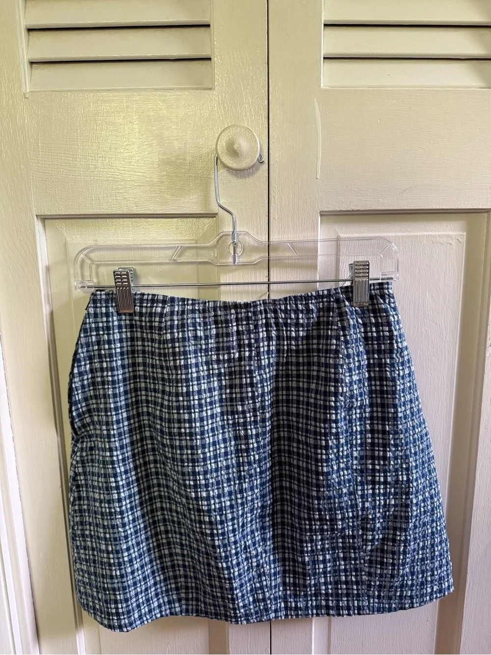 Urban Outfitters Seersucker Gingham mini skirt Size Small